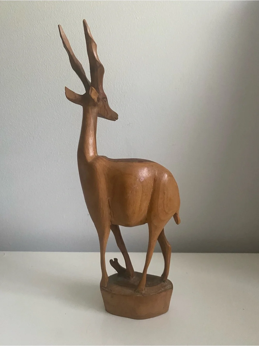 MCM Teak Wooden Antelope Gazelle 12” Tall